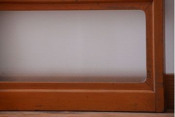 和製アンティーク　レトロなガラス入り引き戸2枚セット(窓)