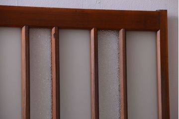 和製アンティーク　レトロなガラス入り引き戸2枚セット(窓)