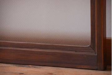 和製アンティーク　レトロなガラス入り引き戸2枚セット(窓)