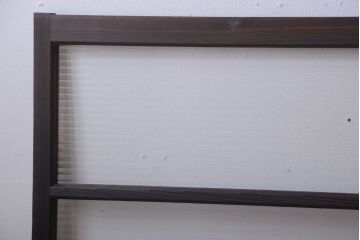 アンティーク　古い木のモールガラス入り引き戸3枚セット(窓)