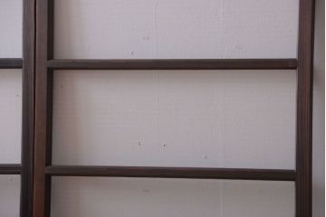 アンティーク　古い木のモールガラス入り引き戸3枚セット(窓)