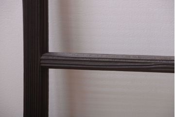 アンティーク　古い木のモールガラス入り引き戸3枚セット(窓)