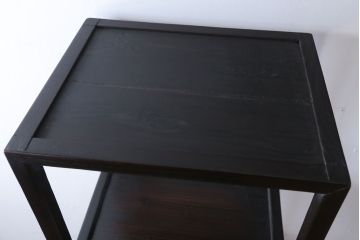 中古　民芸家具　高級感あふれる縦型李朝棚(飾り棚)