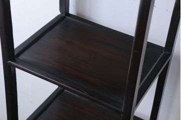 中古　民芸家具　高級感あふれる縦型李朝棚(飾り棚)