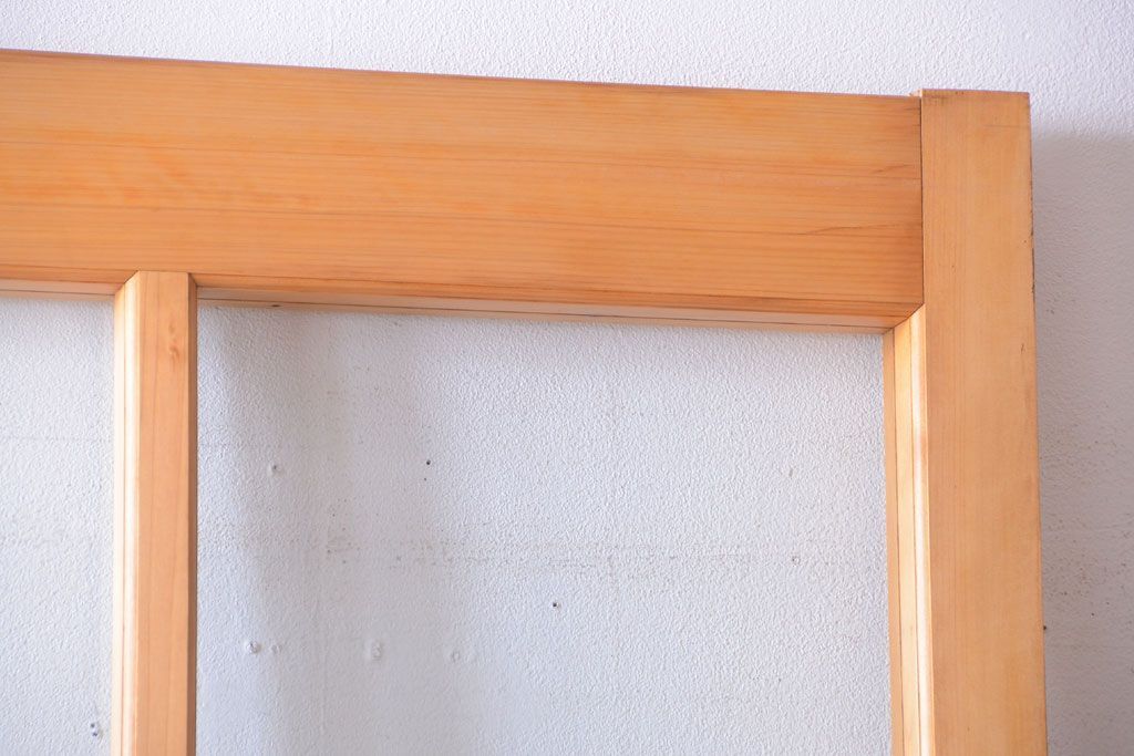 和製アンティーク　木味が美しいガラス入り蔵戸(玄関戸)