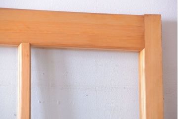 和製アンティーク　木味が美しいガラス入り蔵戸(玄関戸)