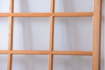 和製アンティーク　木味が美しいガラス入り蔵戸(玄関戸)