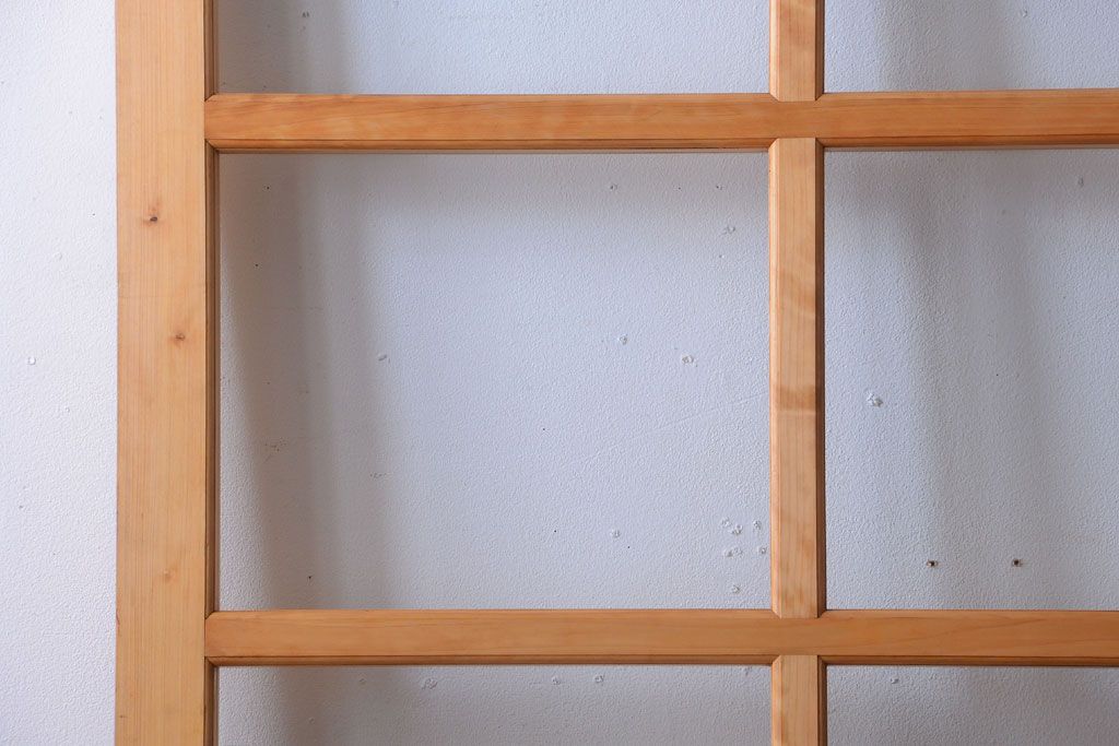 和製アンティーク　木味が美しいガラス入り蔵戸(玄関戸)