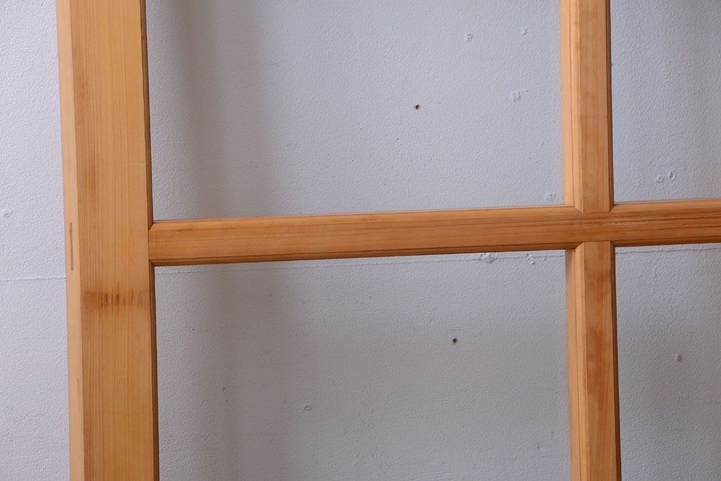 和製アンティーク　木味が美しいガラス入り蔵戸(玄関戸)