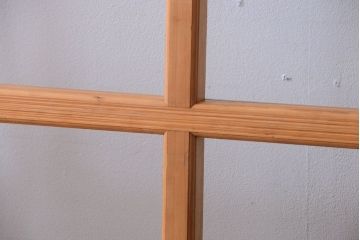 和製アンティーク　木味が美しいガラス入り蔵戸(玄関戸)