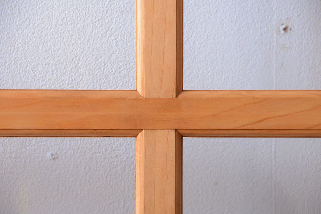 和製アンティーク　木味が美しいガラス入り蔵戸(玄関戸)