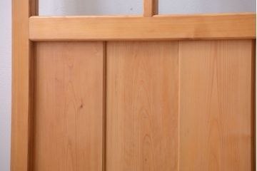 和製アンティーク　木味が美しいガラス入り蔵戸(玄関戸)