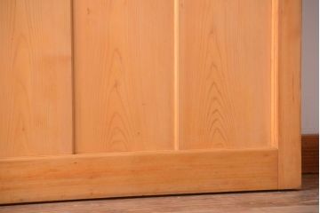 和製アンティーク　木味が美しいガラス入り蔵戸(玄関戸)