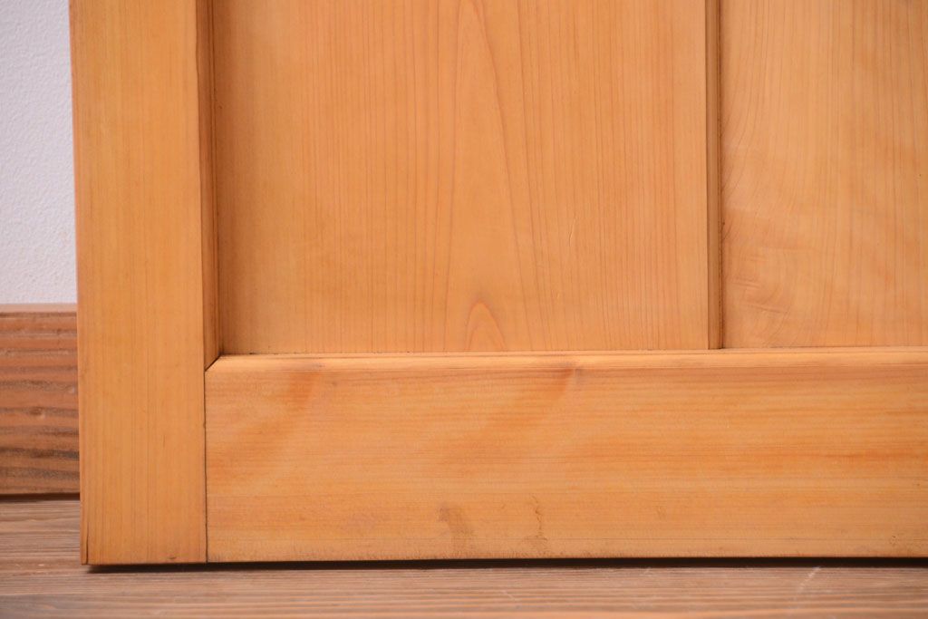 和製アンティーク　木味が美しいガラス入り蔵戸(玄関戸)