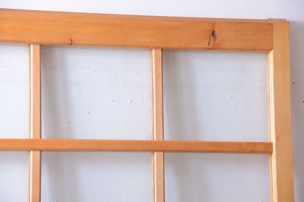 和製アンティーク　木味が美しいガラス入り蔵戸(玄関戸)