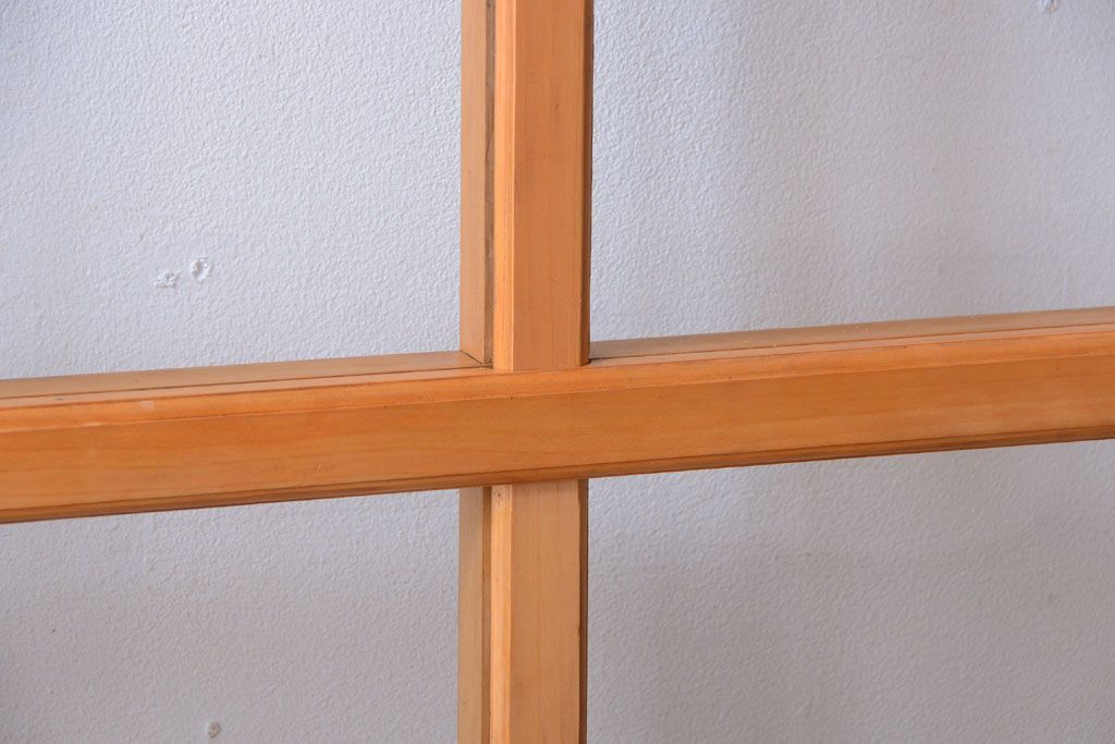 和製アンティーク　木味が美しいガラス入り蔵戸(玄関戸)