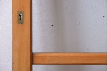 和製アンティーク　木味が美しいガラス入り蔵戸(玄関戸)