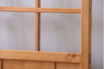 和製アンティーク　木味が美しいガラス入り蔵戸(玄関戸)