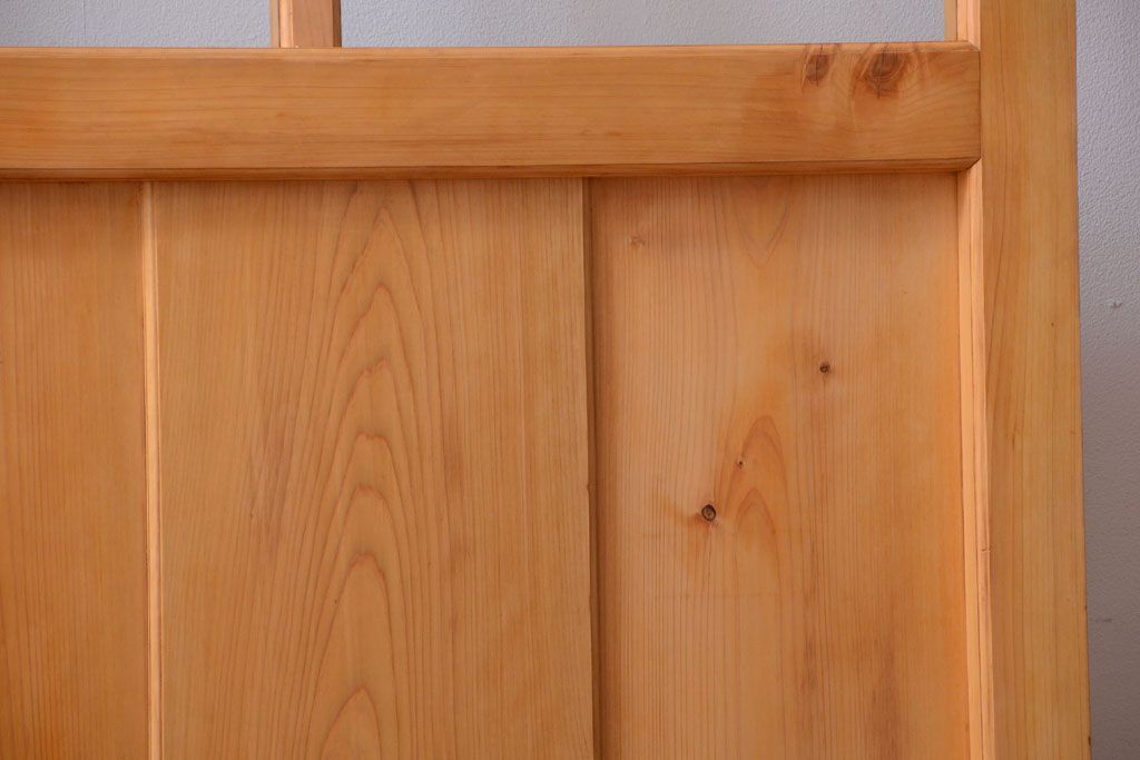 和製アンティーク　木味が美しいガラス入り蔵戸(玄関戸)