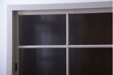 アンティーク家具　アンティーク　大きなペイント重ね収納棚(キャビネット・食器棚)