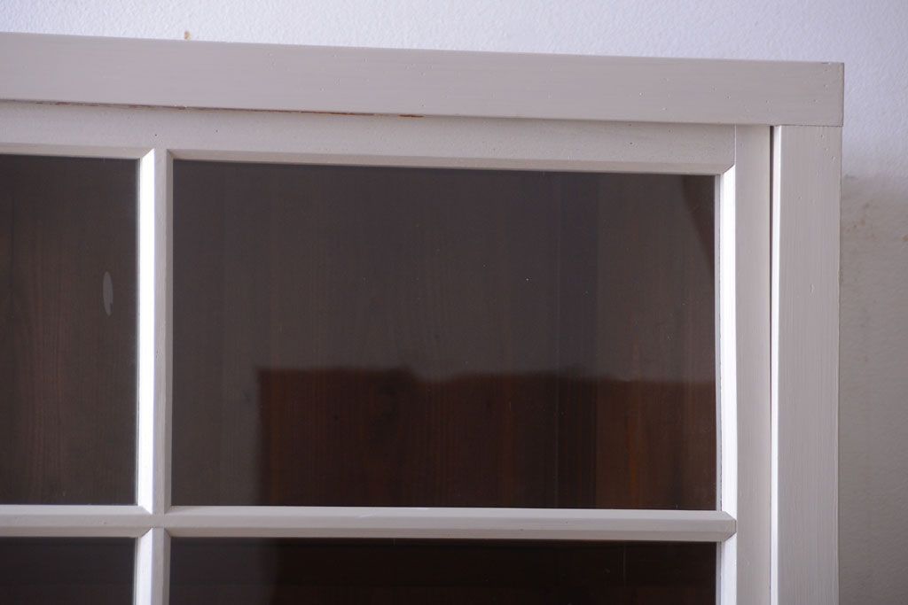 アンティーク家具　アンティーク　大きなペイント重ね収納棚(キャビネット・食器棚)