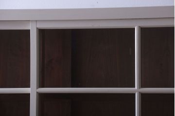 アンティーク家具　アンティーク　大きなペイント重ね収納棚(キャビネット・食器棚)