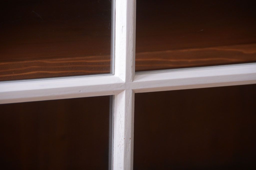 アンティーク家具　アンティーク　大きなペイント重ね収納棚(キャビネット・食器棚)