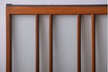 和製アンティーク　レトロなガラス入り引き戸2枚セット(窓)(2)