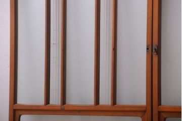 和製アンティーク　レトロなガラス入り引き戸2枚セット(窓)(2)