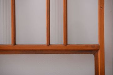 和製アンティーク　レトロなガラス入り引き戸2枚セット(窓)(2)