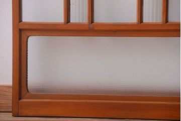 和製アンティーク　レトロなガラス入り引き戸2枚セット(窓)(2)