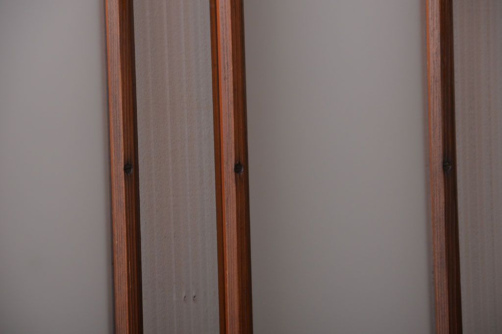 和製アンティーク　レトロなガラス入り引き戸2枚セット(窓)(2)