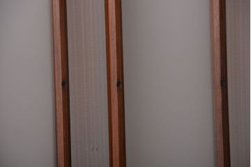 和製アンティーク　レトロなガラス入り引き戸2枚セット(窓)(2)