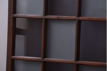 和製アンティーク　市松模様のガラス格子戸4枚セット(窓)