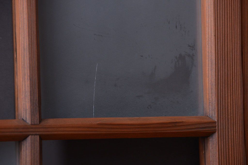 和製アンティーク　市松模様のガラス格子戸4枚セット(窓)