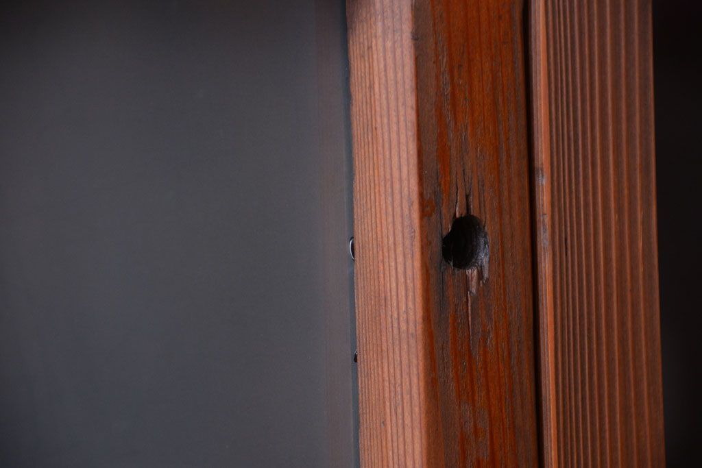 和製アンティーク　市松模様のガラス格子戸4枚セット(窓)