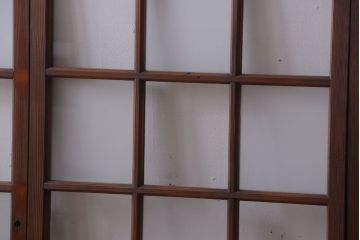 和製アンティーク　市松模様のガラス格子戸4枚セット(窓)