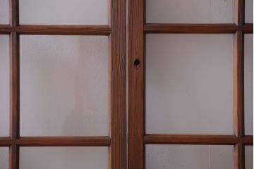 和製アンティーク　市松模様のガラス格子戸4枚セット(窓)