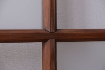 和製アンティーク　市松模様のガラス格子戸4枚セット(窓)