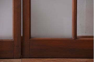 和製アンティーク　市松模様のガラス格子戸4枚セット(窓)