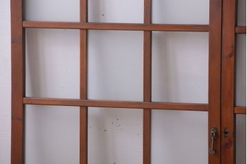 和製アンティーク　市松模様のガラス格子戸4枚セット(窓)