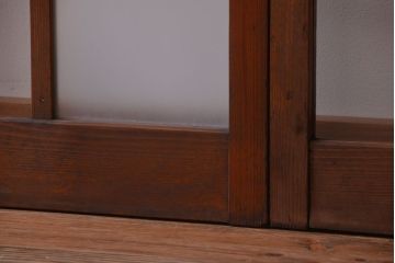 和製アンティーク　市松模様のガラス格子戸4枚セット(窓)