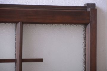 和製アンティーク　モダンなダイヤガラス戸2枚セット