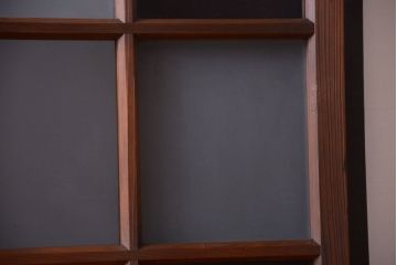 和製アンティーク　市松模様のガラス格子戸2枚セット(窓)