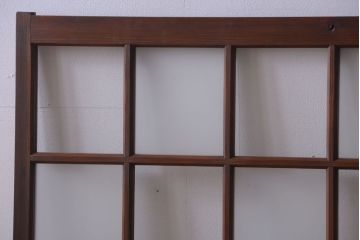和製アンティーク　市松模様のガラス格子戸2枚セット(窓)
