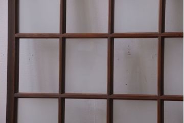 和製アンティーク　市松模様のガラス格子戸2枚セット(窓)