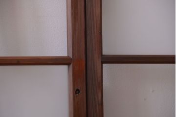 和製アンティーク　市松模様のガラス格子戸2枚セット(窓)