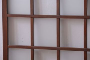 和製アンティーク　市松模様のガラス格子戸2枚セット(窓)