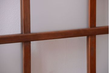 和製アンティーク　市松模様のガラス格子戸2枚セット(窓)