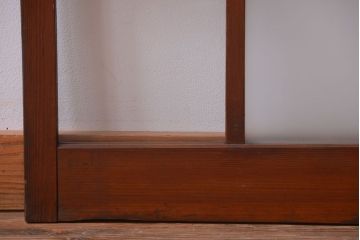 和製アンティーク　市松模様のガラス格子戸2枚セット(窓)